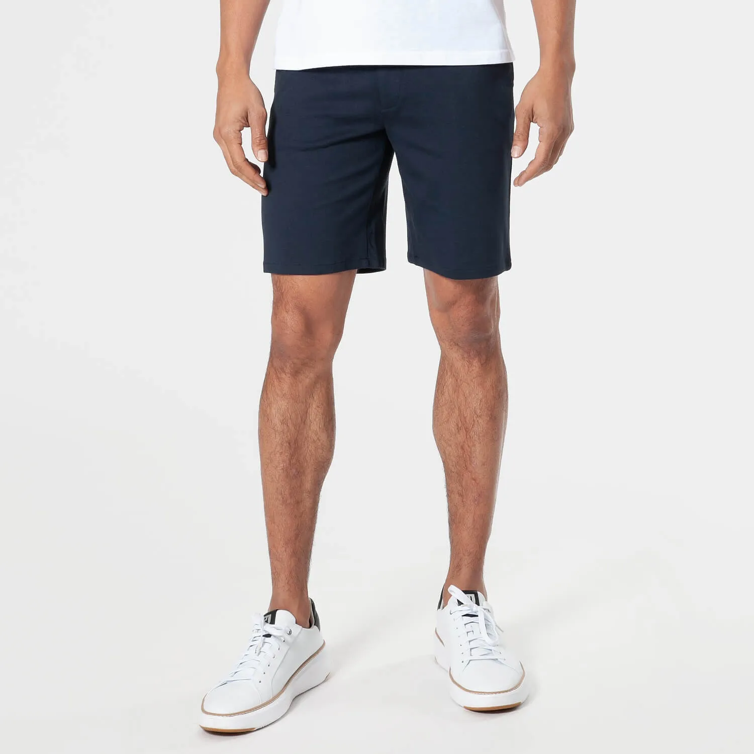 9" Black/Navy Comfort Knit Chino Shorts 2-Pack