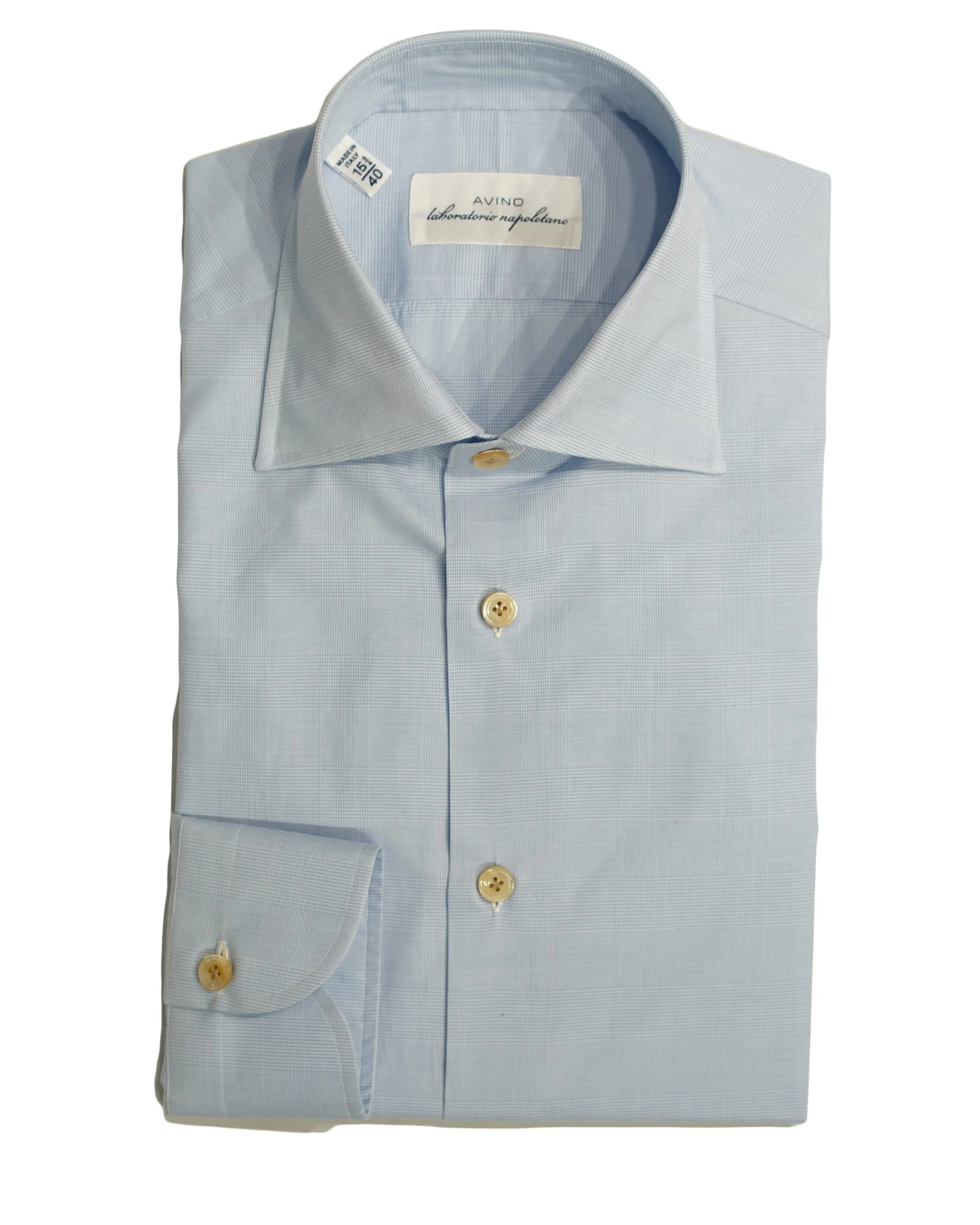 Avino Glen Check dress shirt / Light Blue