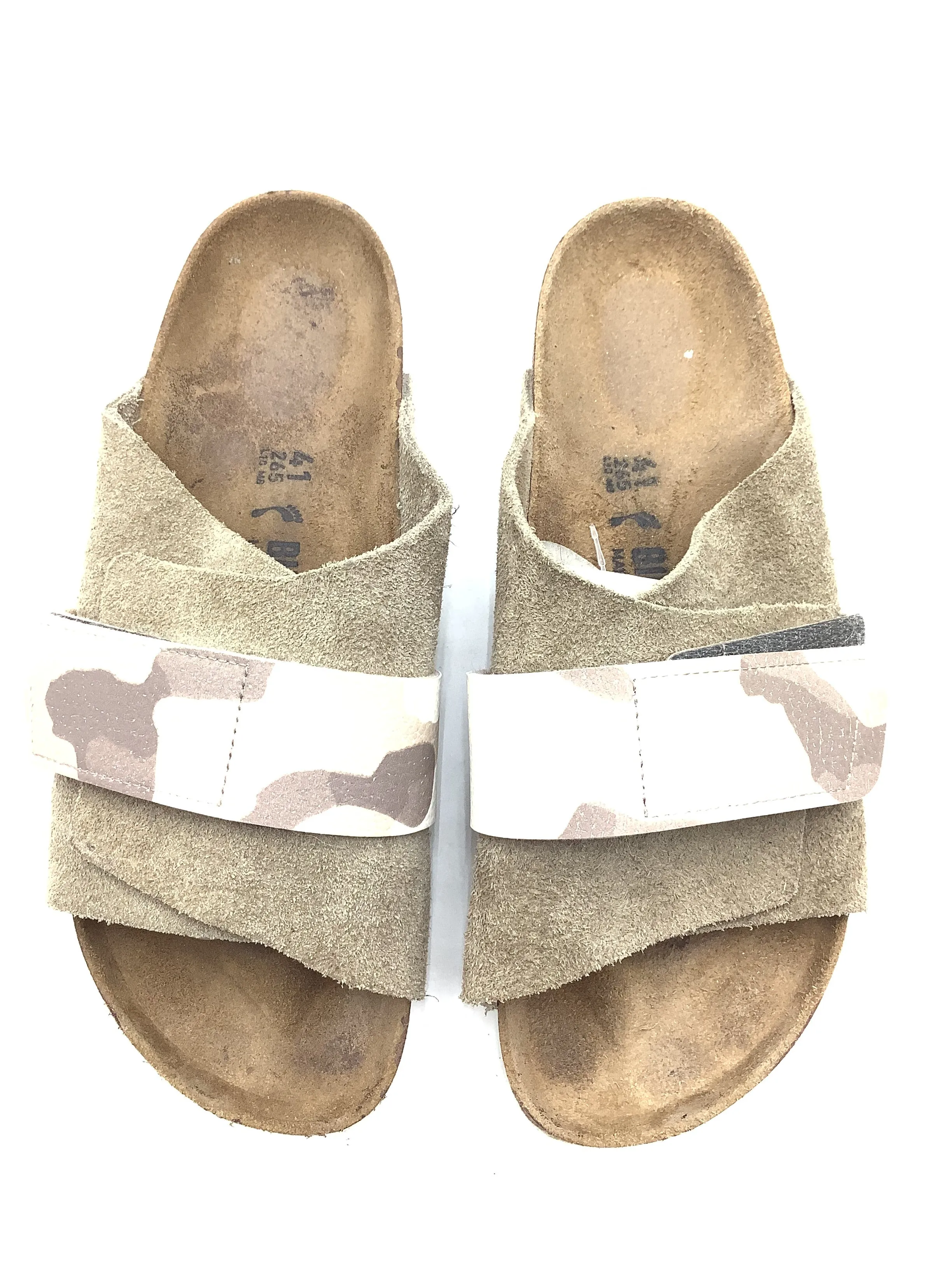 Birkenstock Women's Sandals Tan Camo Suede Leather Size: US 9.5/ EU 41