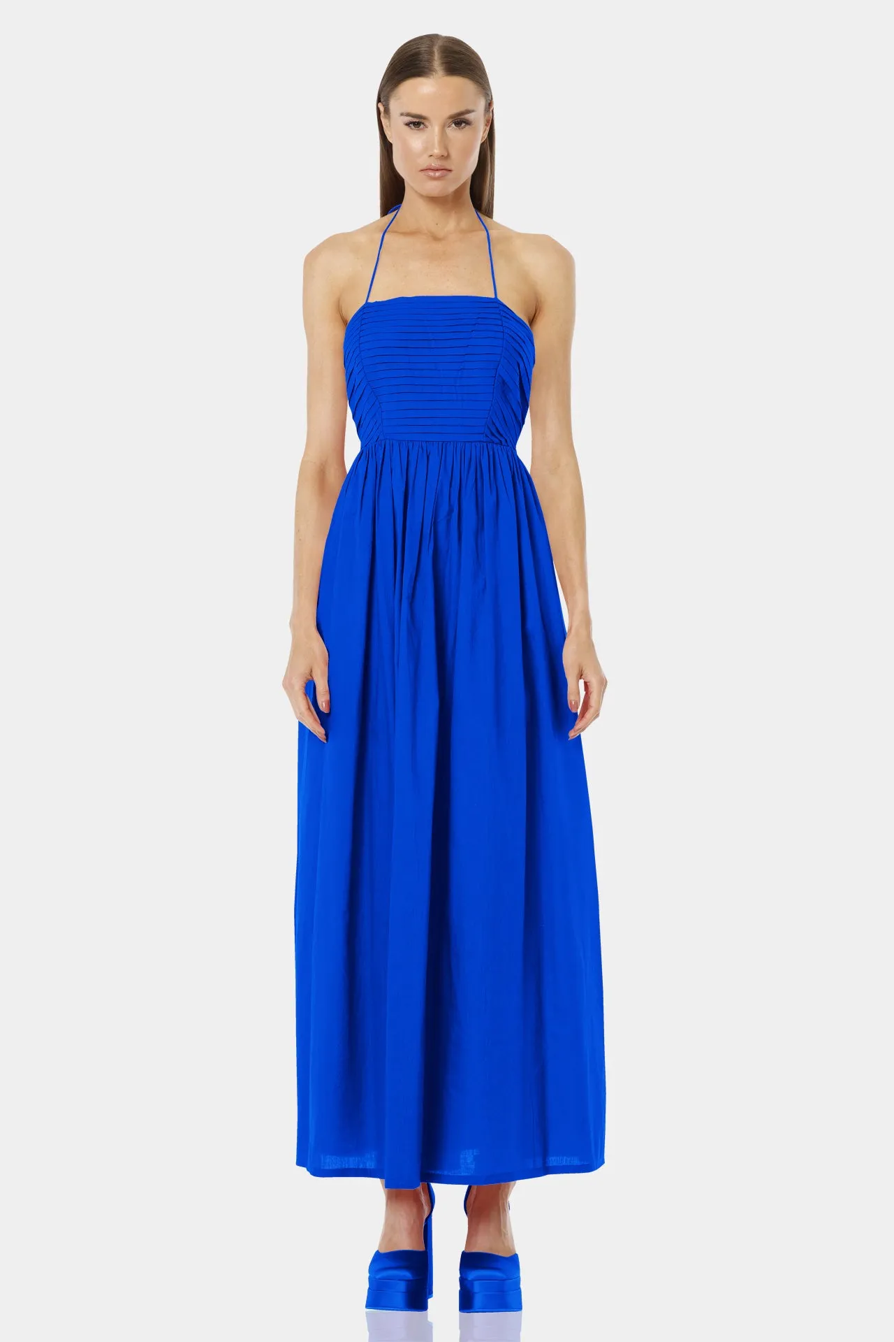 Blue Full Length Maxi Dress