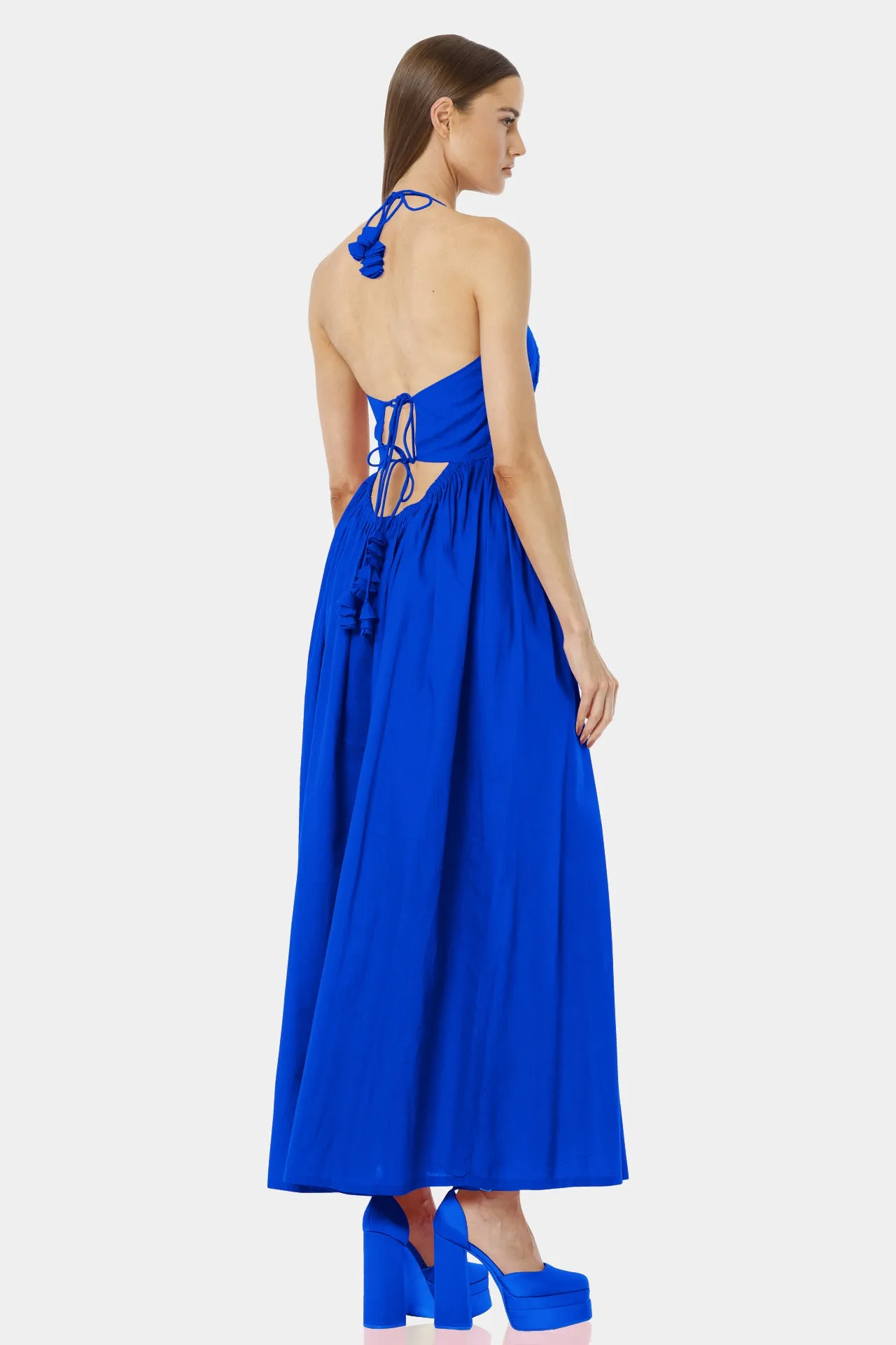 Blue Full Length Maxi Dress