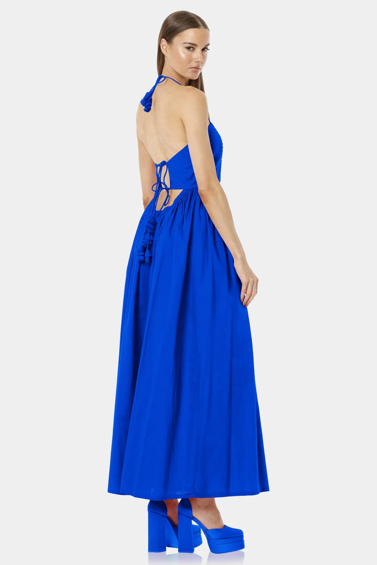 Blue Full Length Maxi Dress