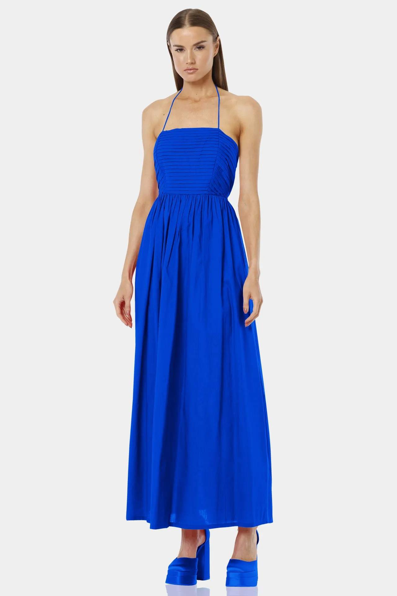 Blue Full Length Maxi Dress