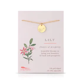 Botanical Necklace - Lily Flower