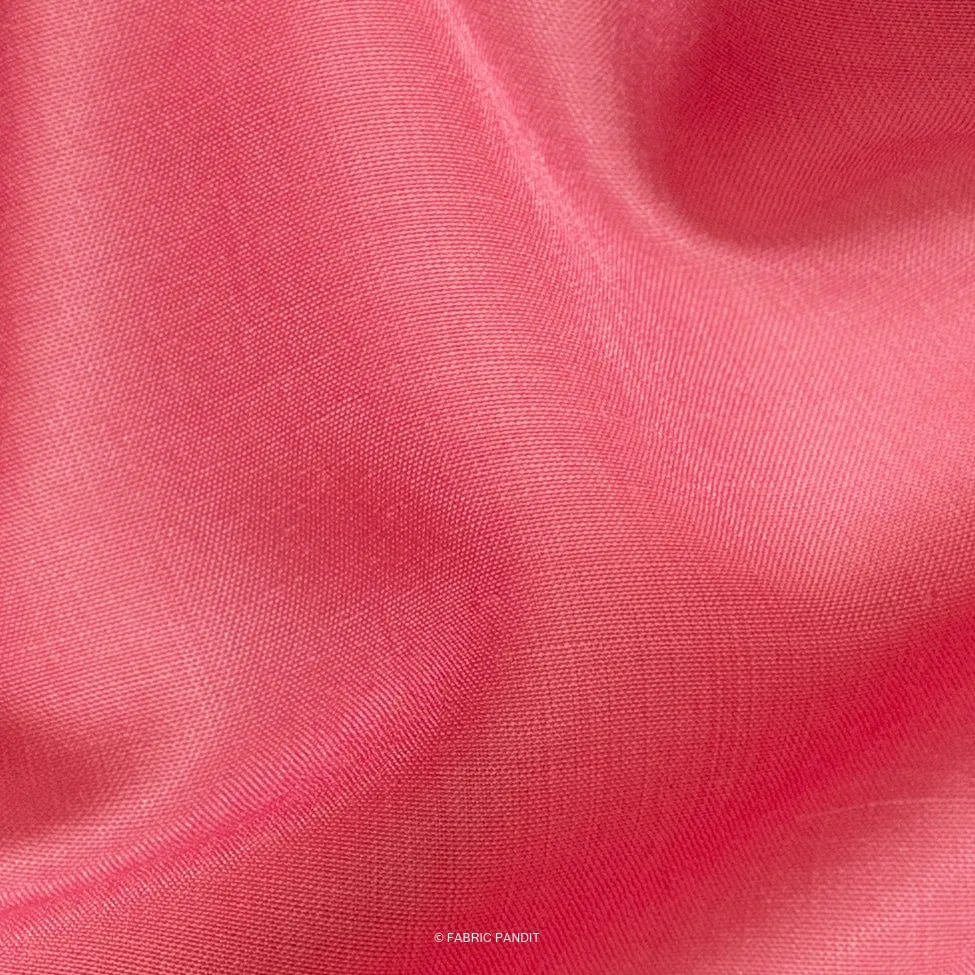 Brick Pink Plain Soft Poly Muslin Fabric (Width 44 Inches)