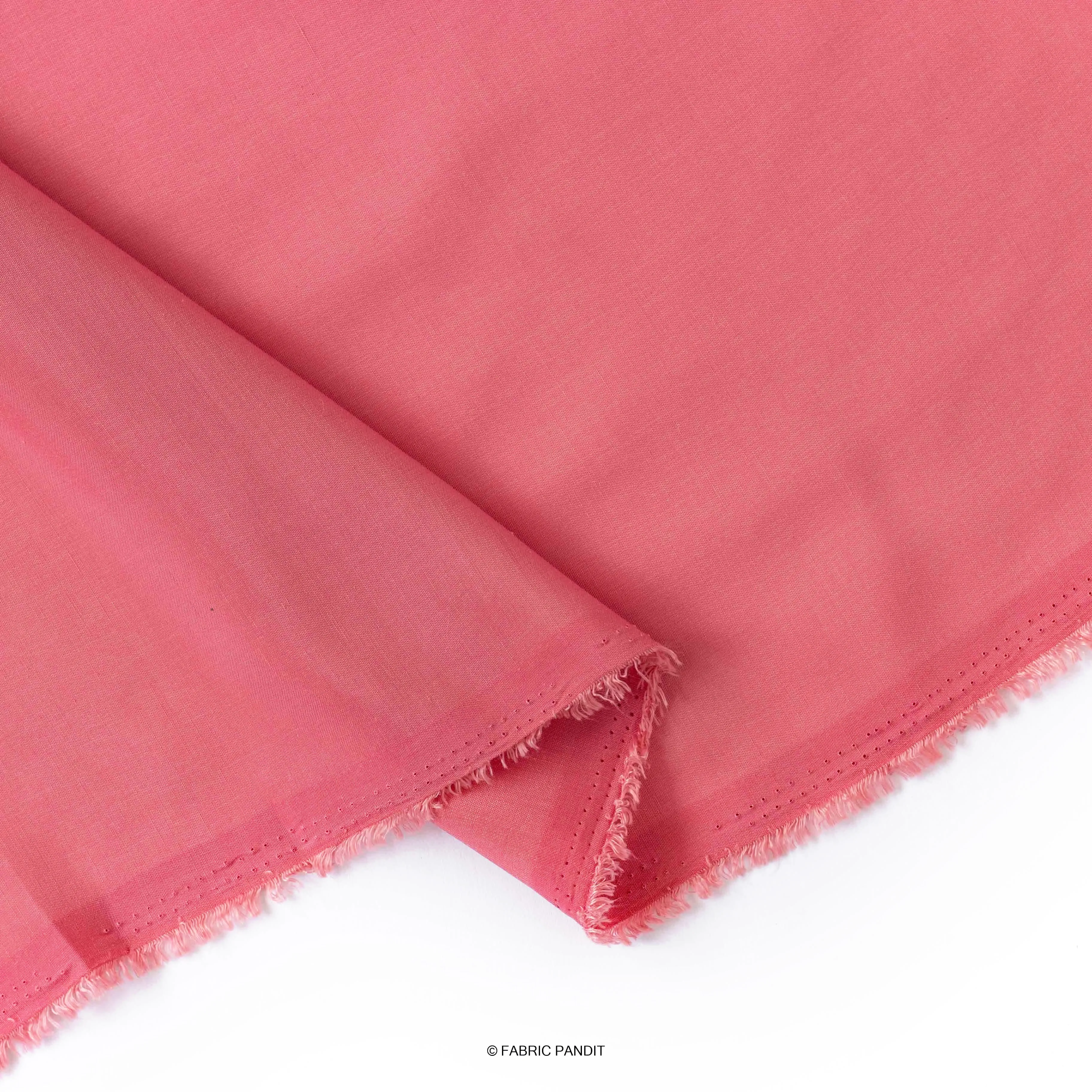 Brick Pink Plain Soft Poly Muslin Fabric (Width 44 Inches)