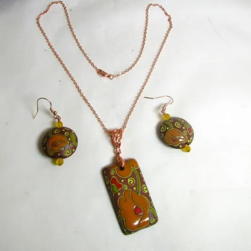 Brown Floral Artisan Bead Designer Set