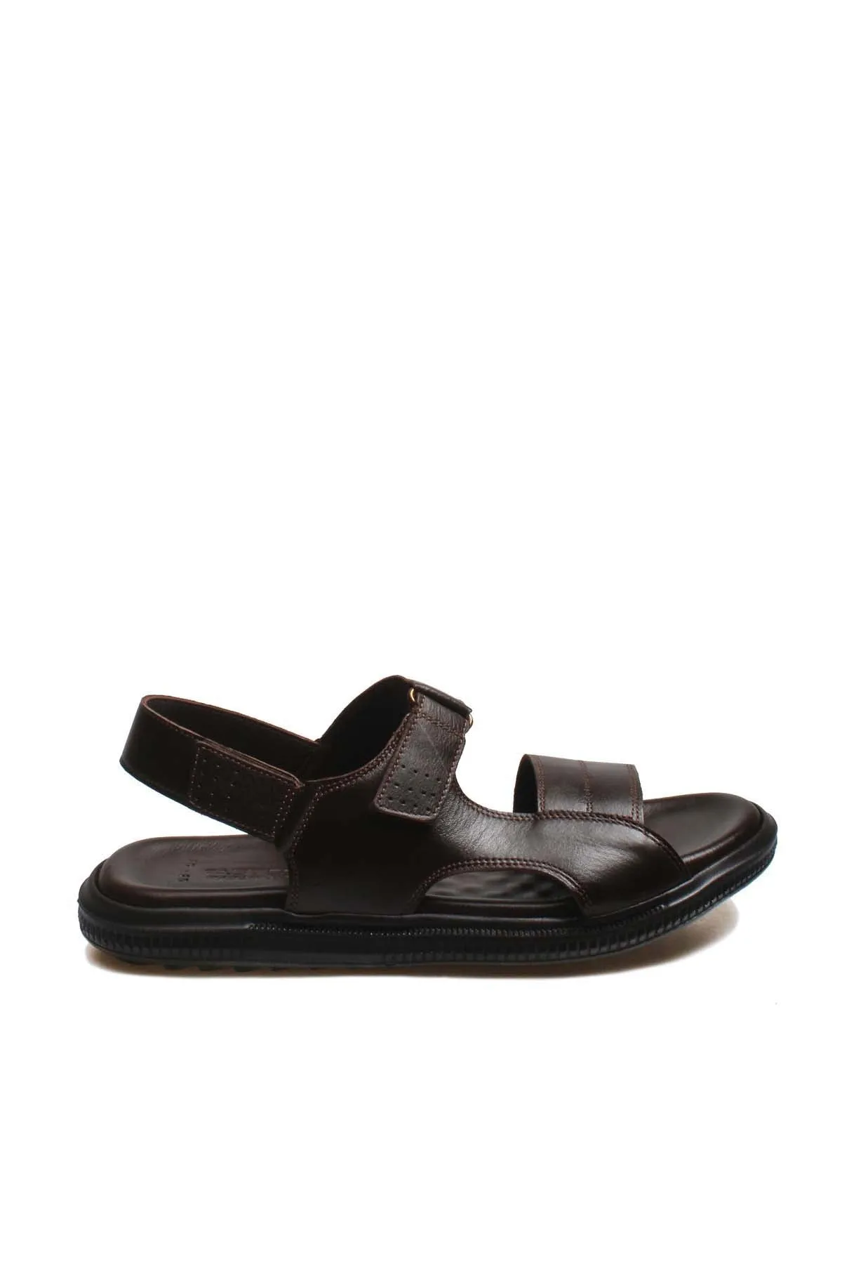 Brown Leather Velcro Sandals Wessi