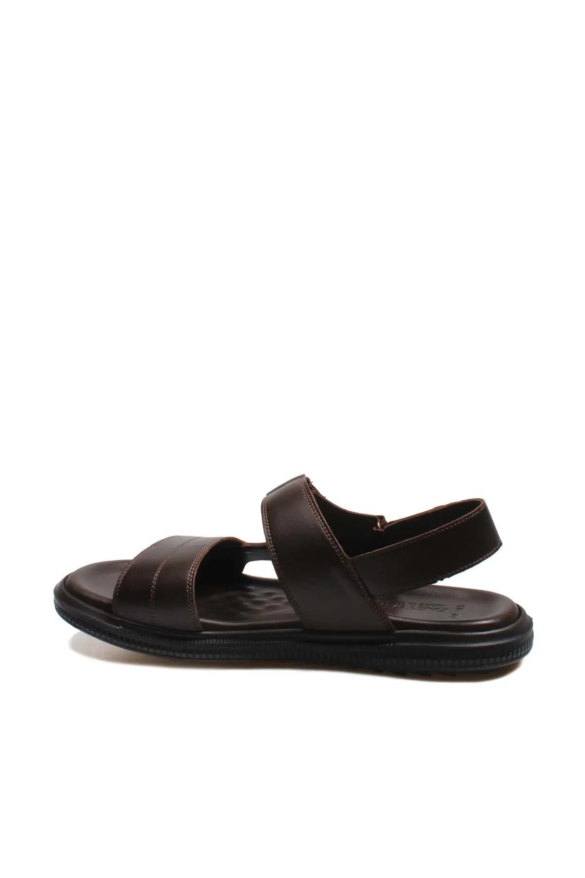 Brown Leather Velcro Sandals Wessi