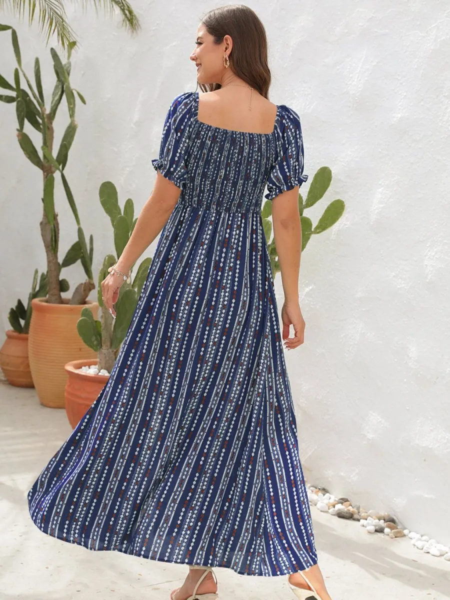 Capturing Time Short Sleeve Maxi Dresses Summer