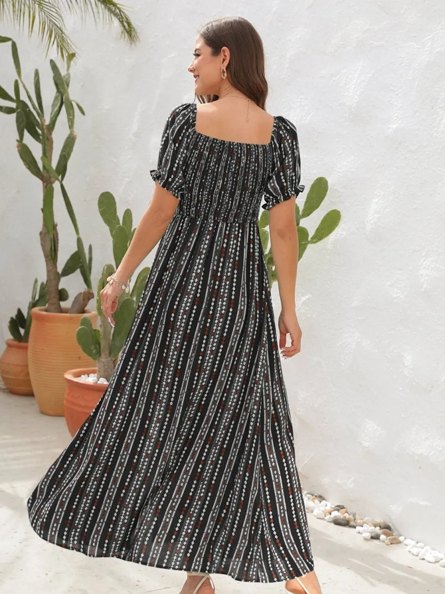 Capturing Time Short Sleeve Maxi Dresses Summer