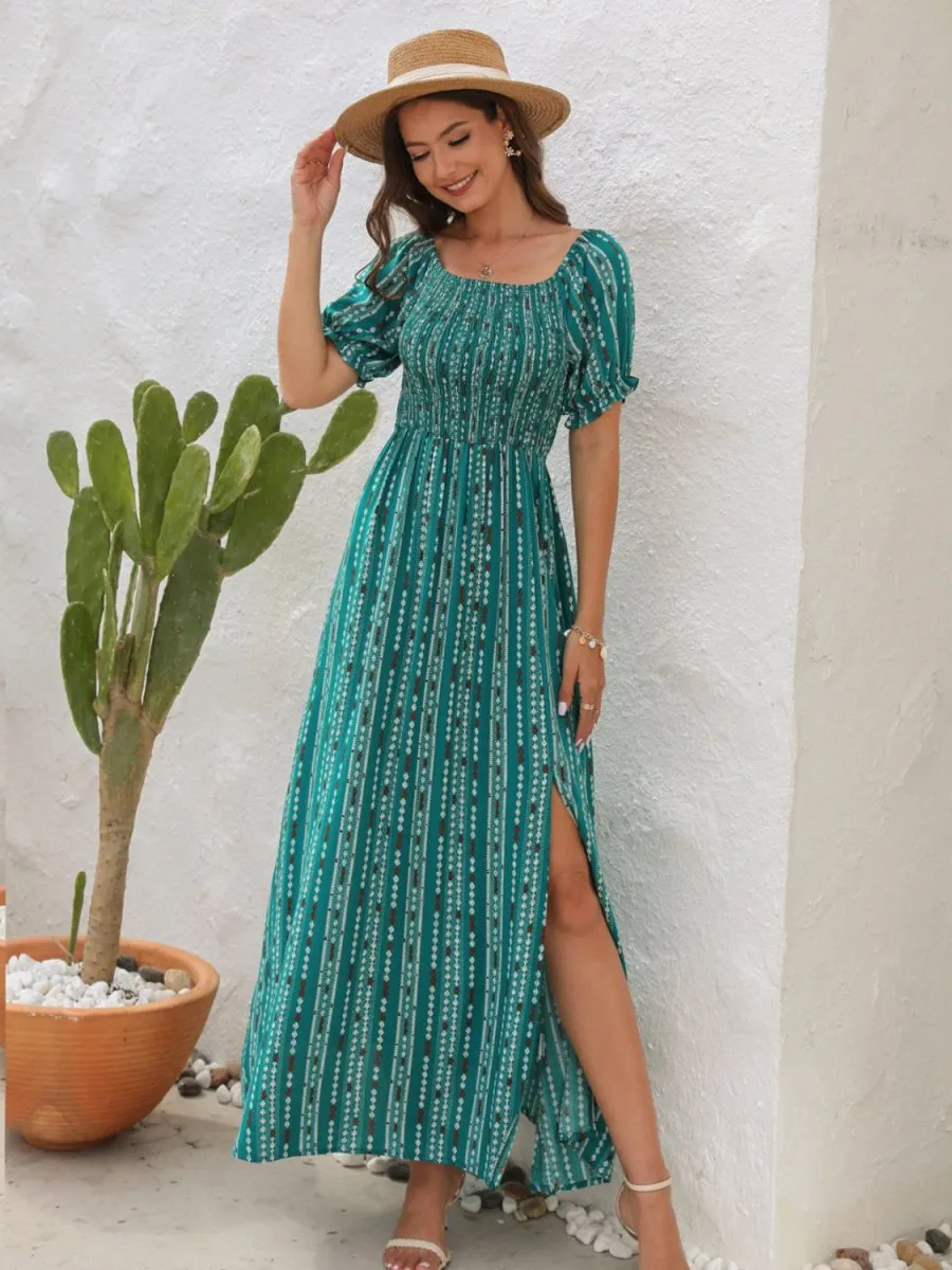 Capturing Time Short Sleeve Maxi Dresses Summer