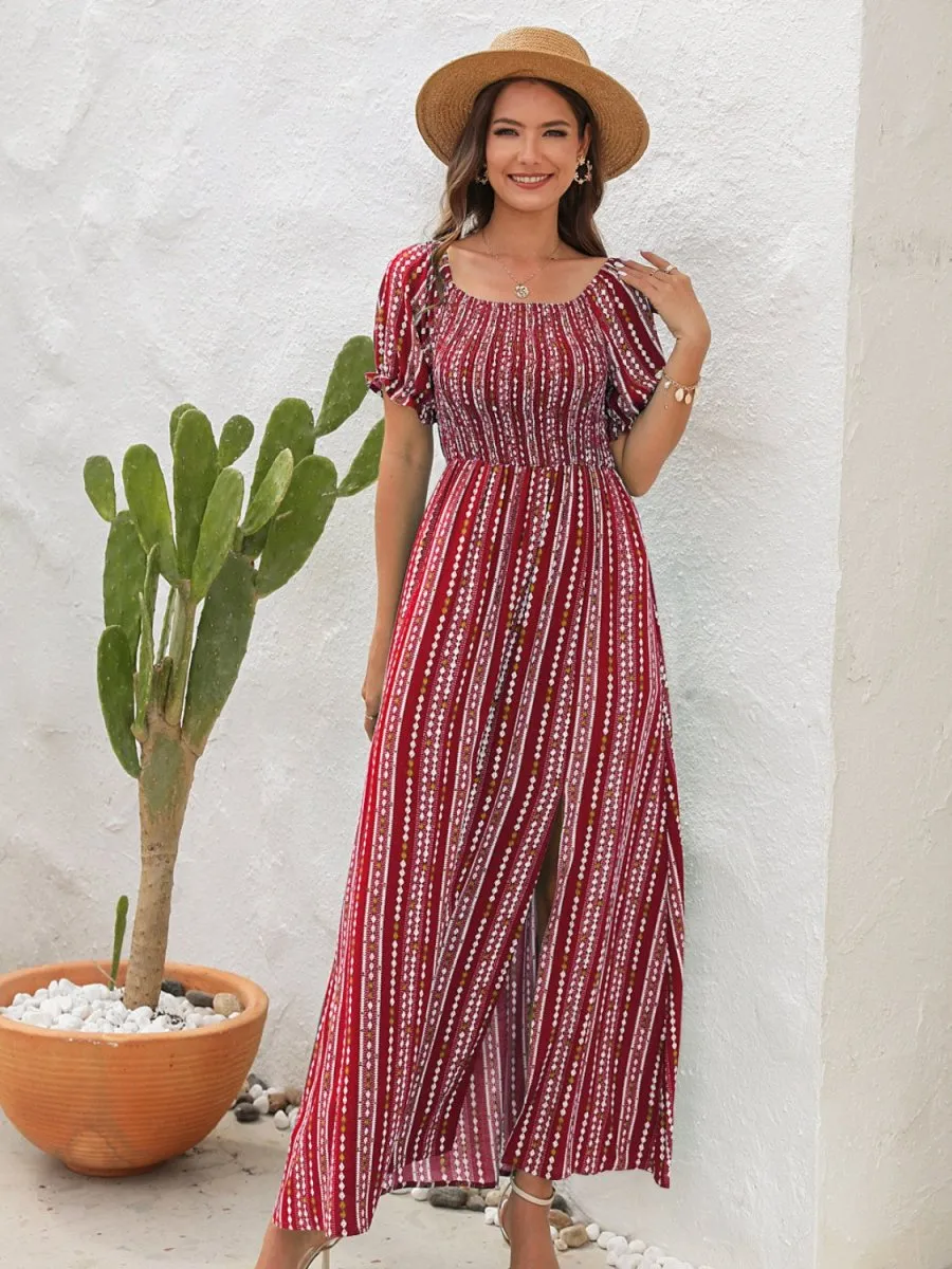 Capturing Time Short Sleeve Maxi Dresses Summer