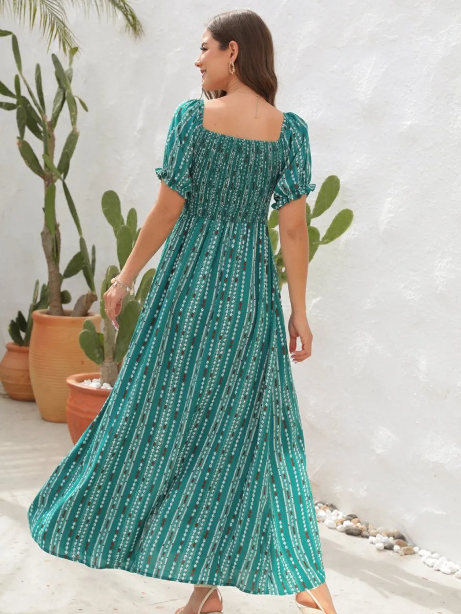 Capturing Time Short Sleeve Maxi Dresses Summer