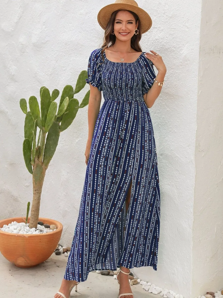 Capturing Time Short Sleeve Maxi Dresses Summer