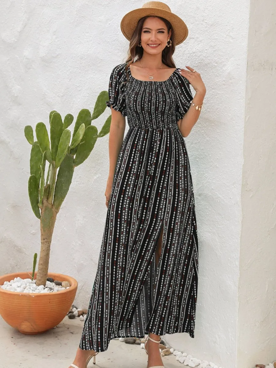 Capturing Time Short Sleeve Maxi Dresses Summer