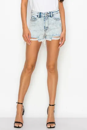 Clara Plus High Rise Frayed Hem Short