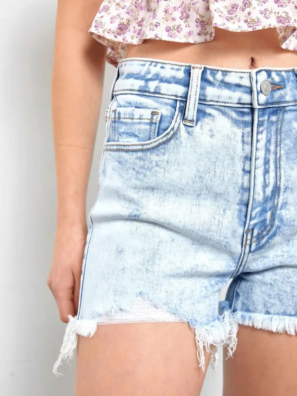 Clara Plus High Rise Frayed Hem Short