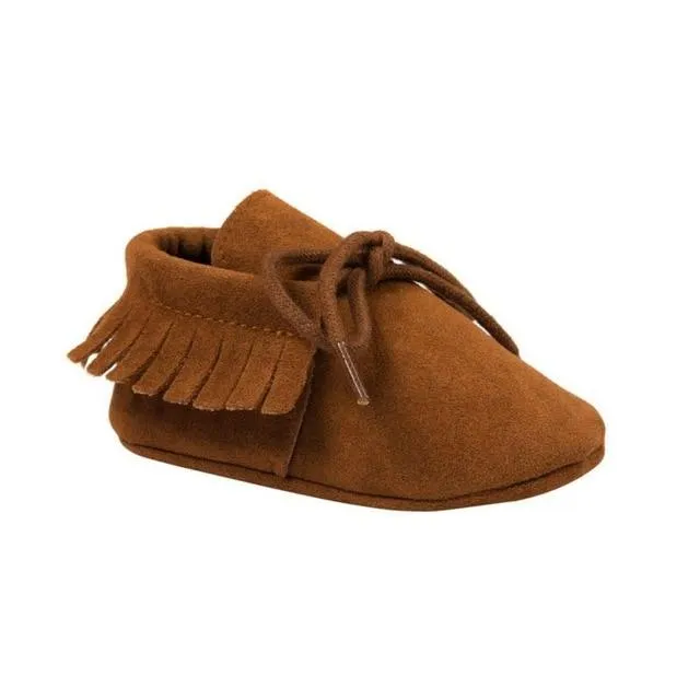 First Walkers Soft Soled Non-slip Footwear With Fringe