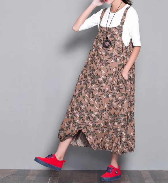 Floral Loose Denim Casual Spring Denim Overall Women Jumpsuits QY09