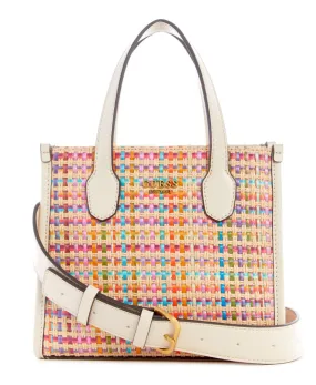 GUESS Silvana Colorful Straw Mini Tote Handbag