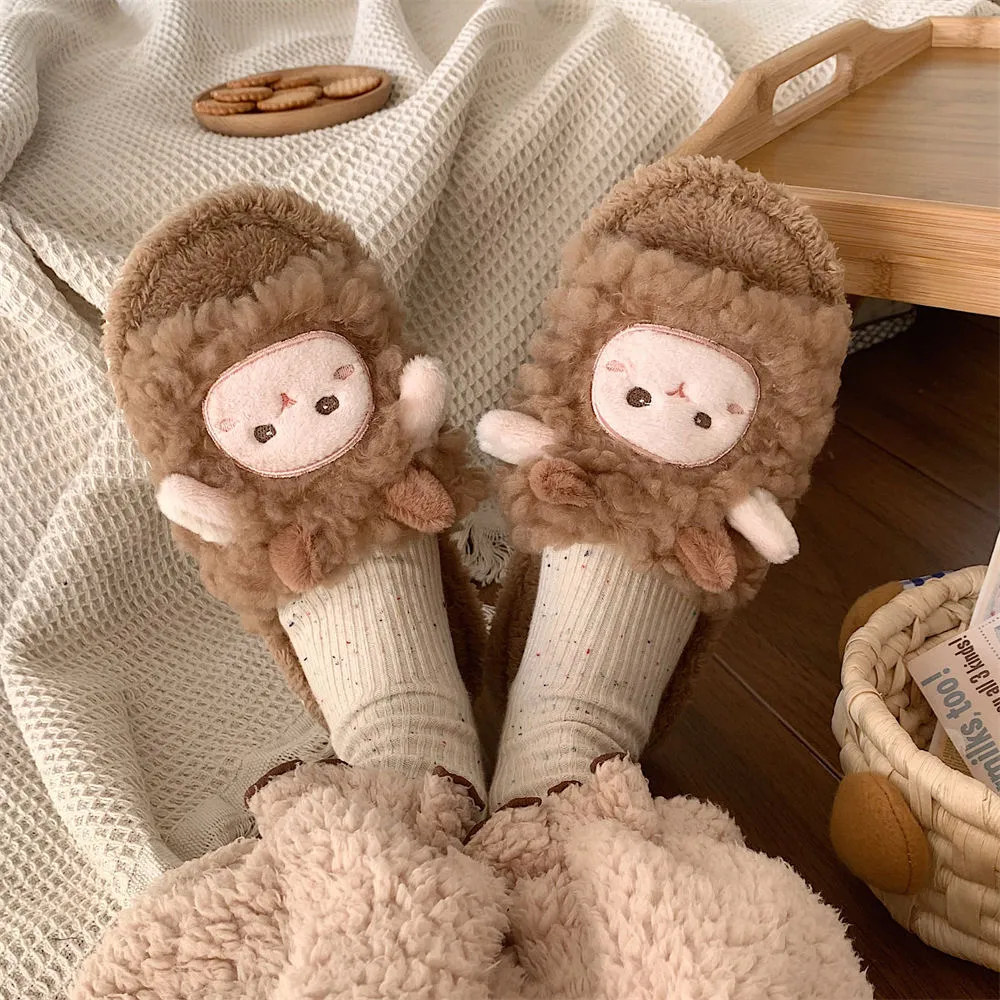 Home Bedroom Soft Thermal Soft Soled Confinement Shoes Comfortable Indoor cotton slippers Cozy Footwear Warm Cotton Slippers, lioness-love