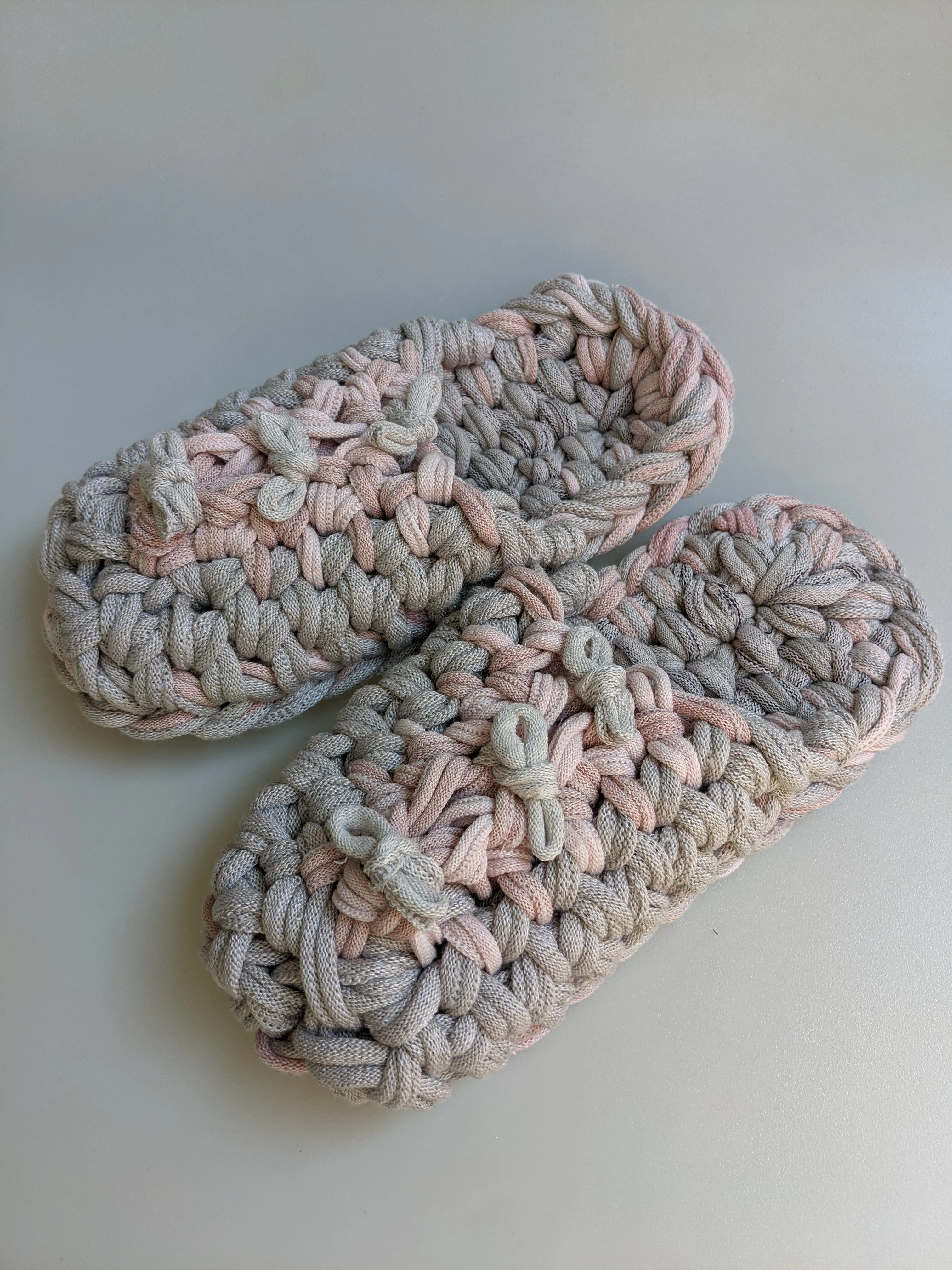 Large | Knit upcycle slippers 2021-L25 [Large]