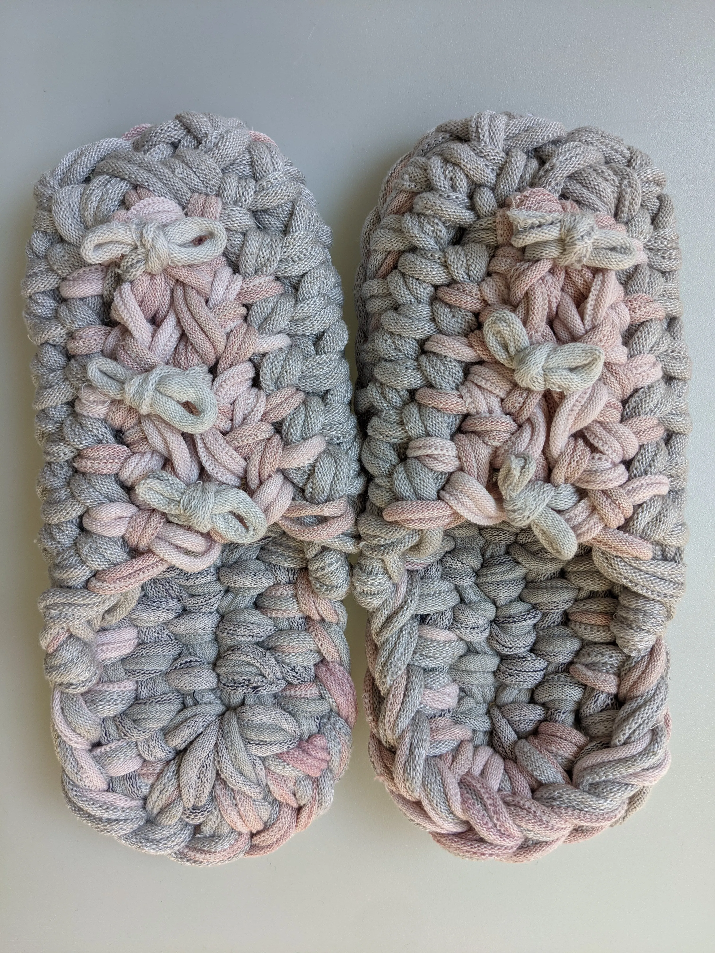 Large | Knit upcycle slippers 2021-L25 [Large]