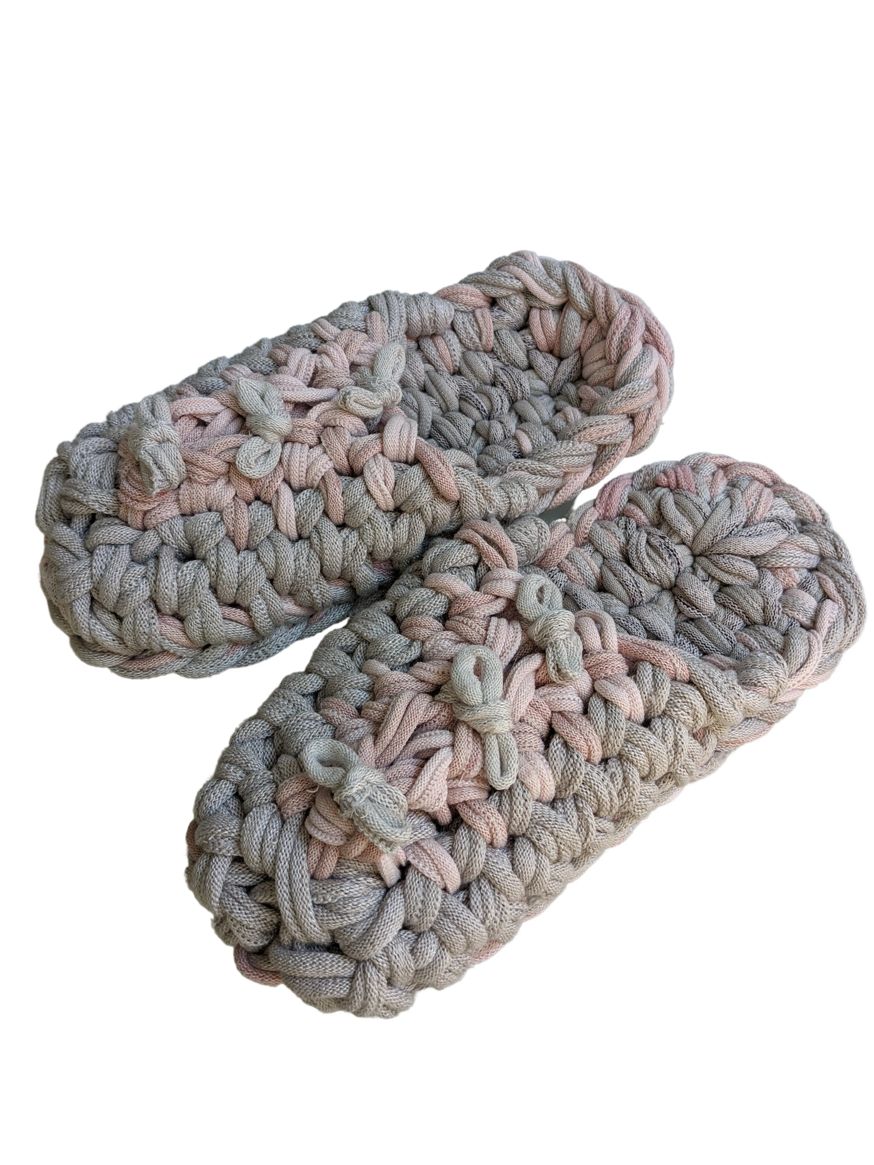 Large | Knit upcycle slippers 2021-L25 [Large]