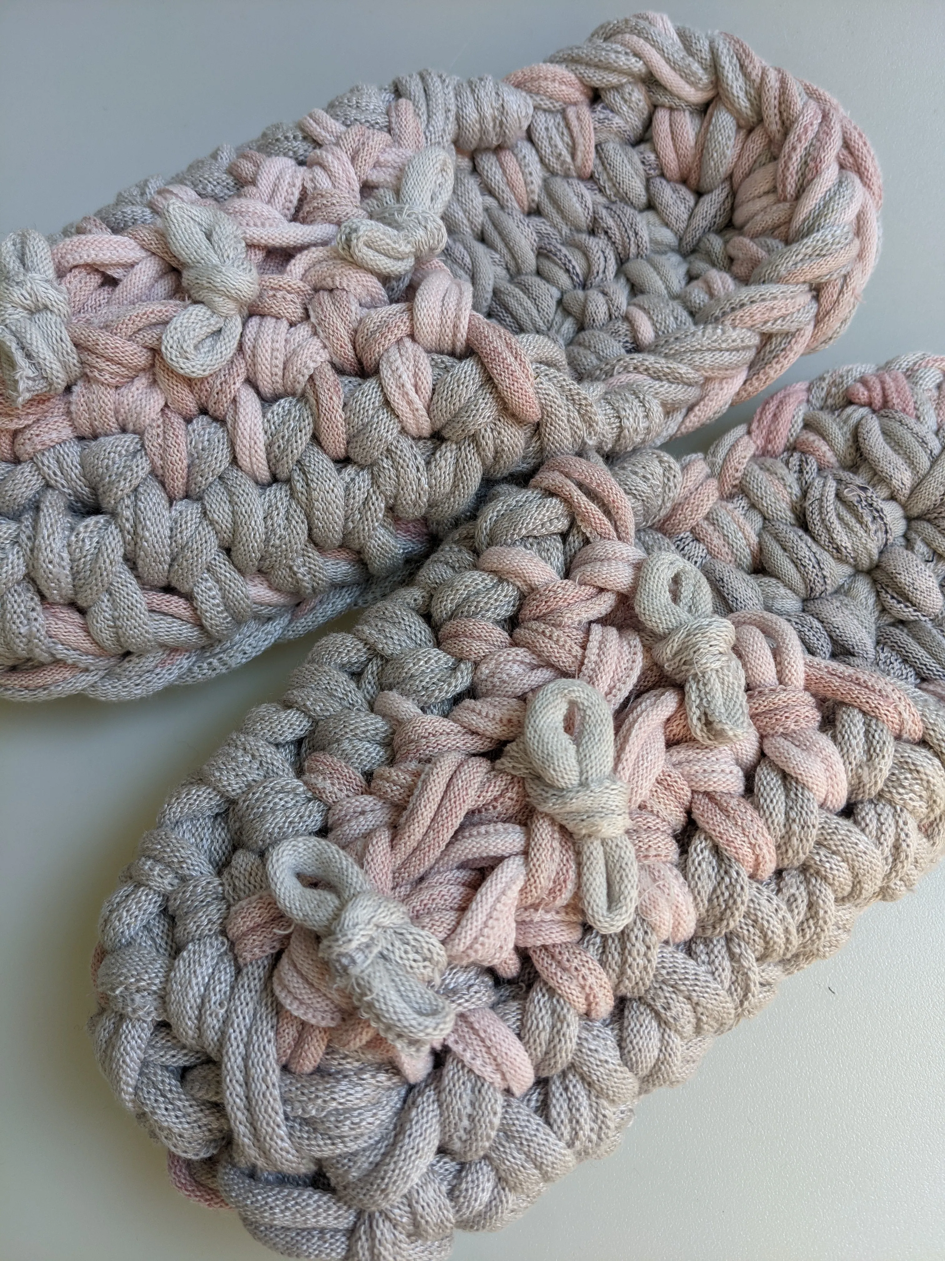 Large | Knit upcycle slippers 2021-L25 [Large]