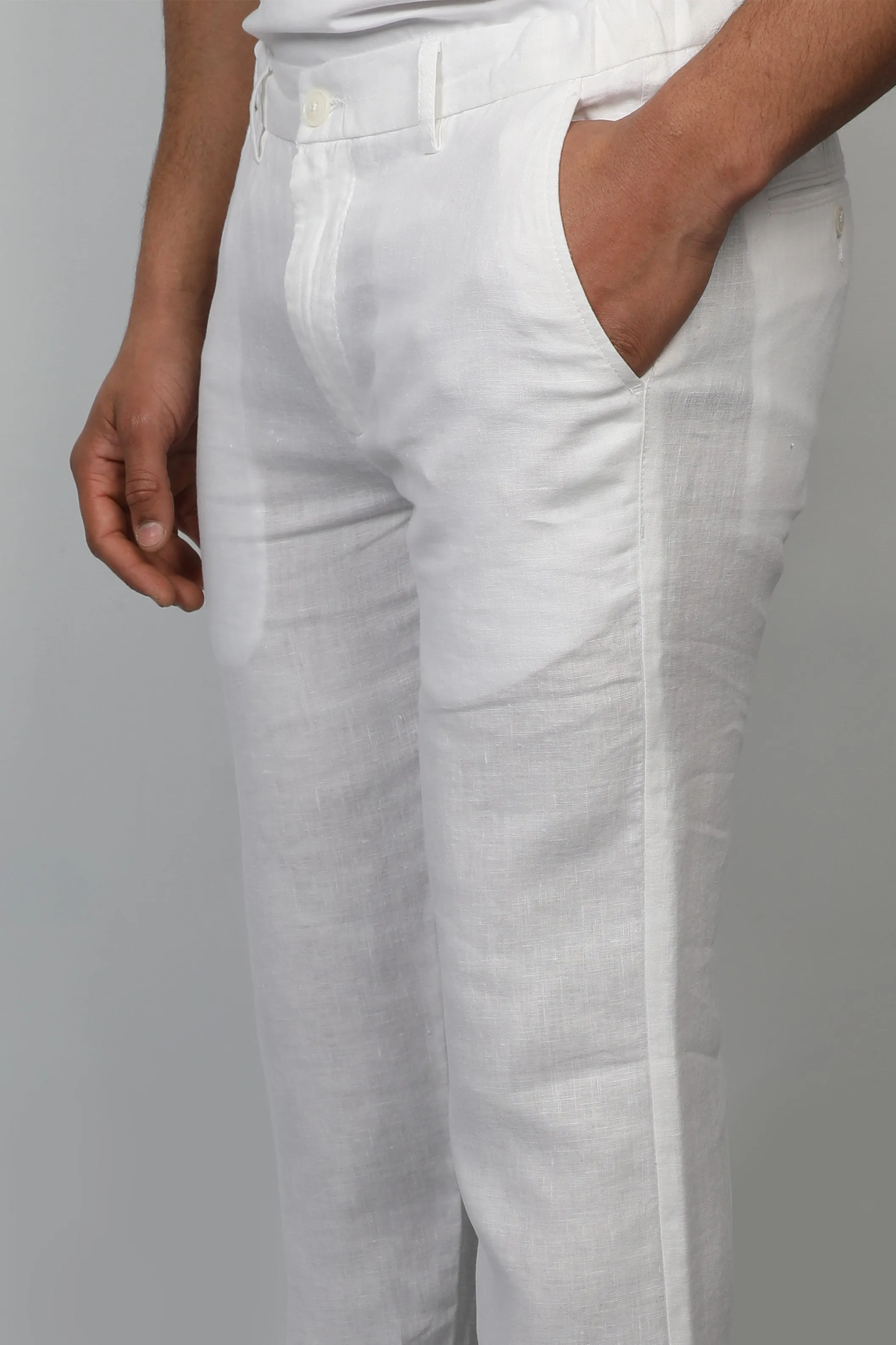 Linen White Pant