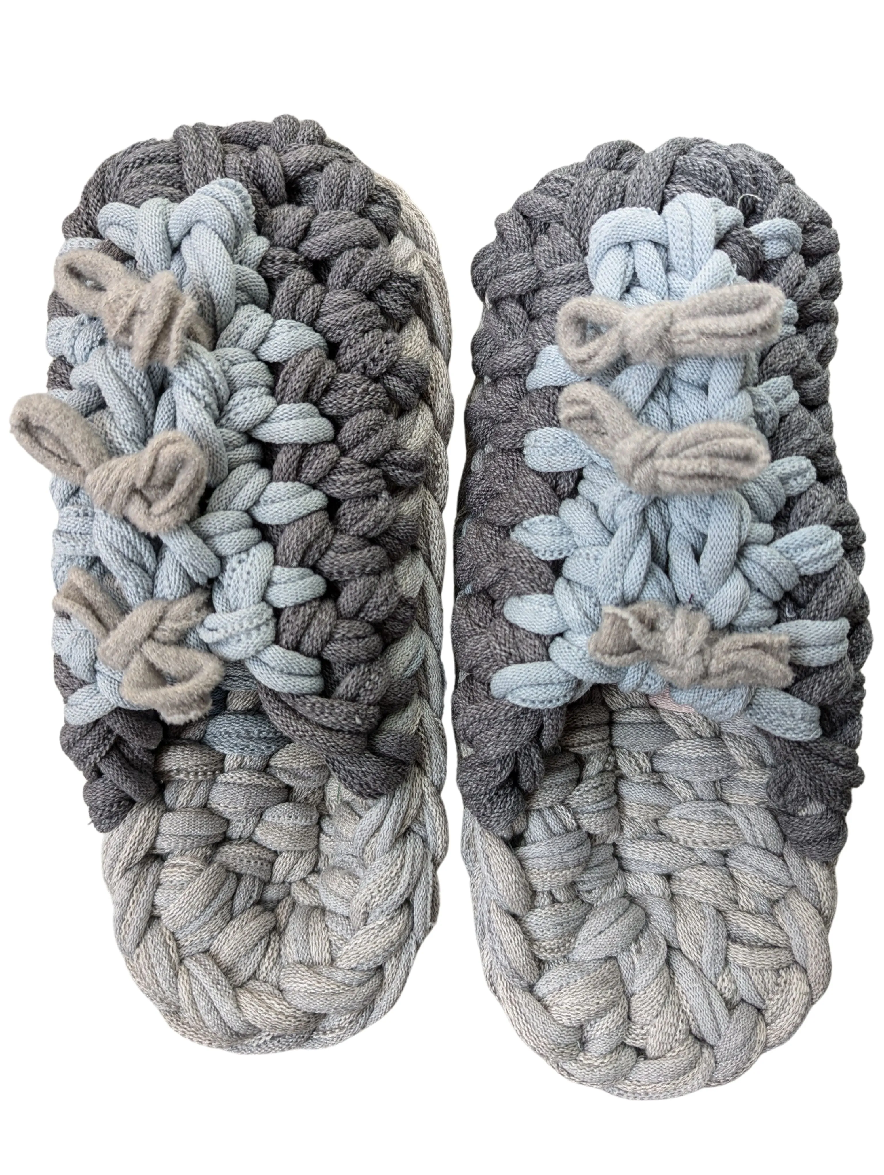 Medium | Knit up-cycle slippers 2024-M108 [Medium]