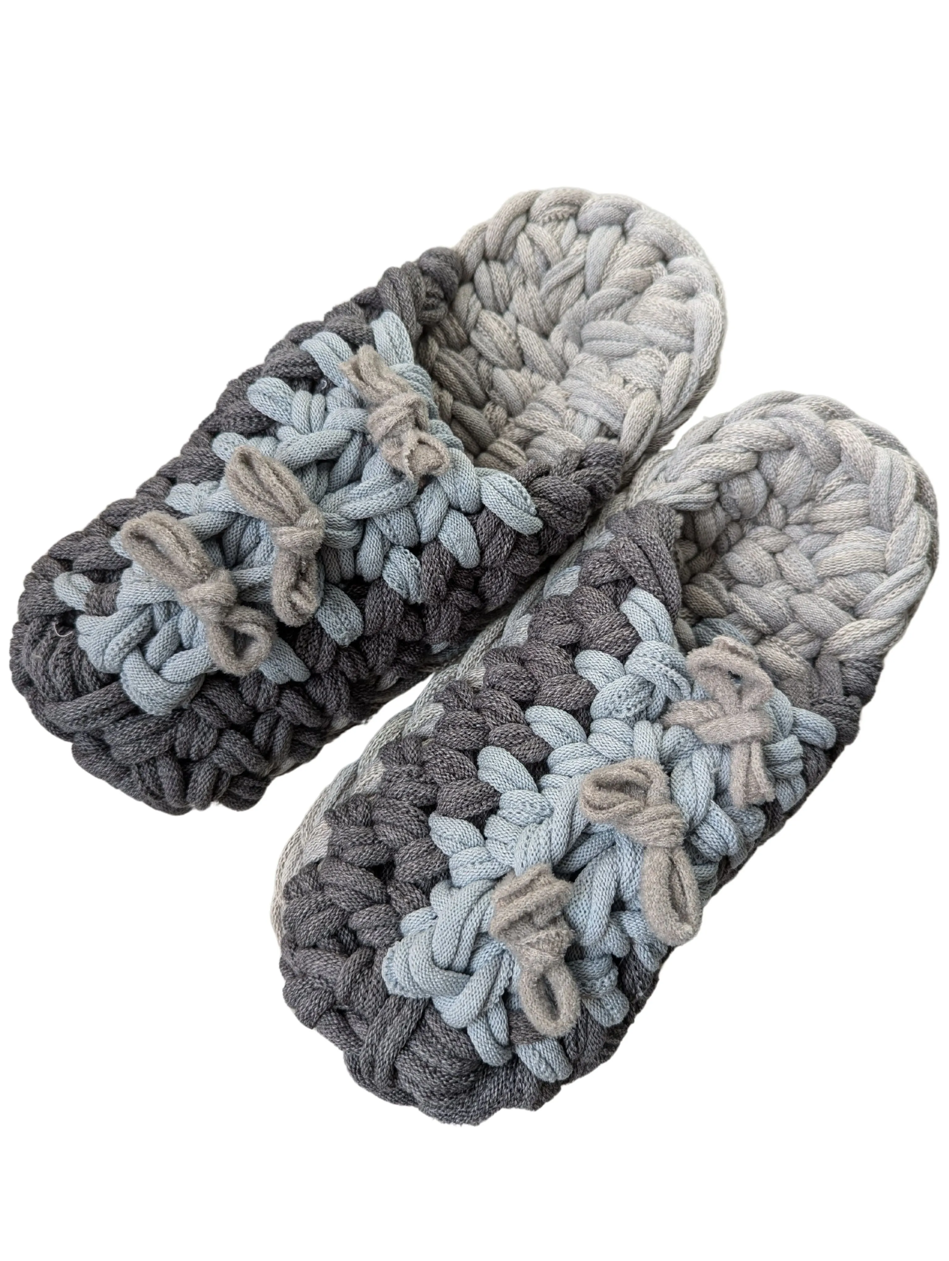 Medium | Knit up-cycle slippers 2024-M108 [Medium]