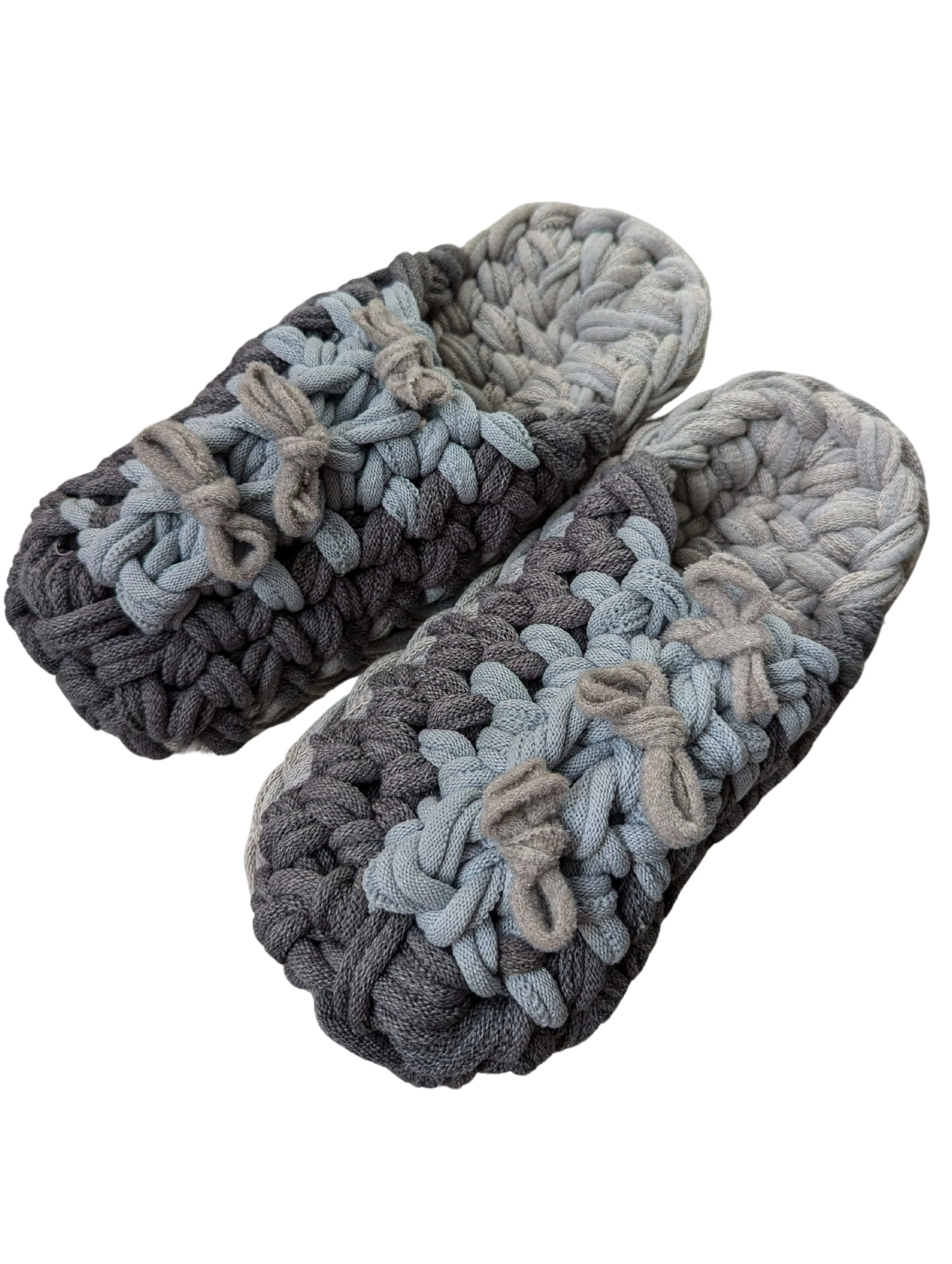 Medium | Knit up-cycle slippers 2024-M108 [Medium]