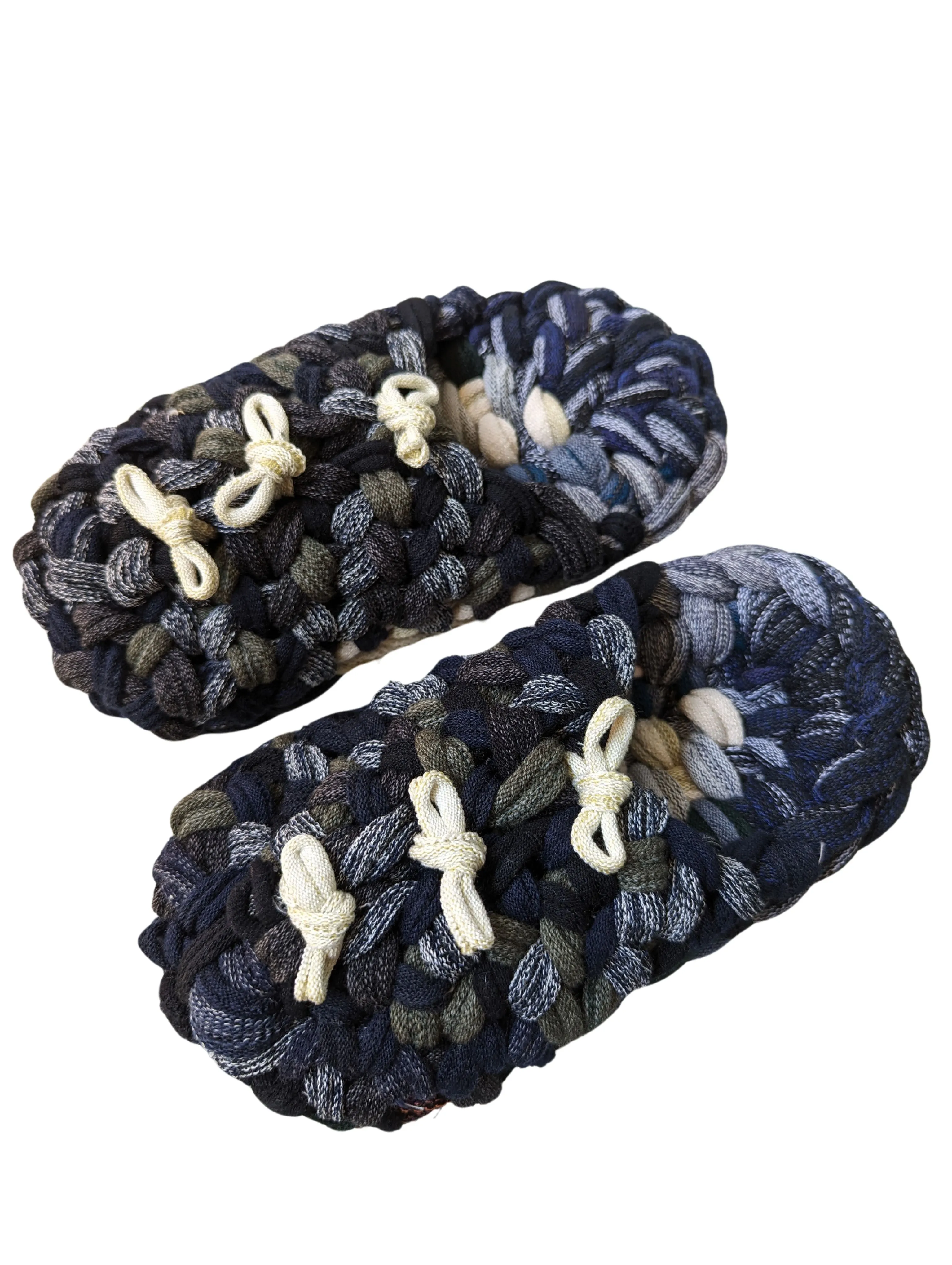 Medium | Knit up-cycle slippers 2024-M58 [Medium]