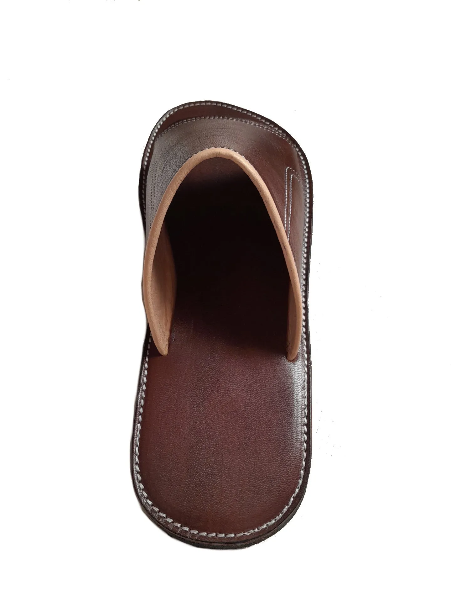 Mens Leather Sandal - Brown Caramel - Aabid