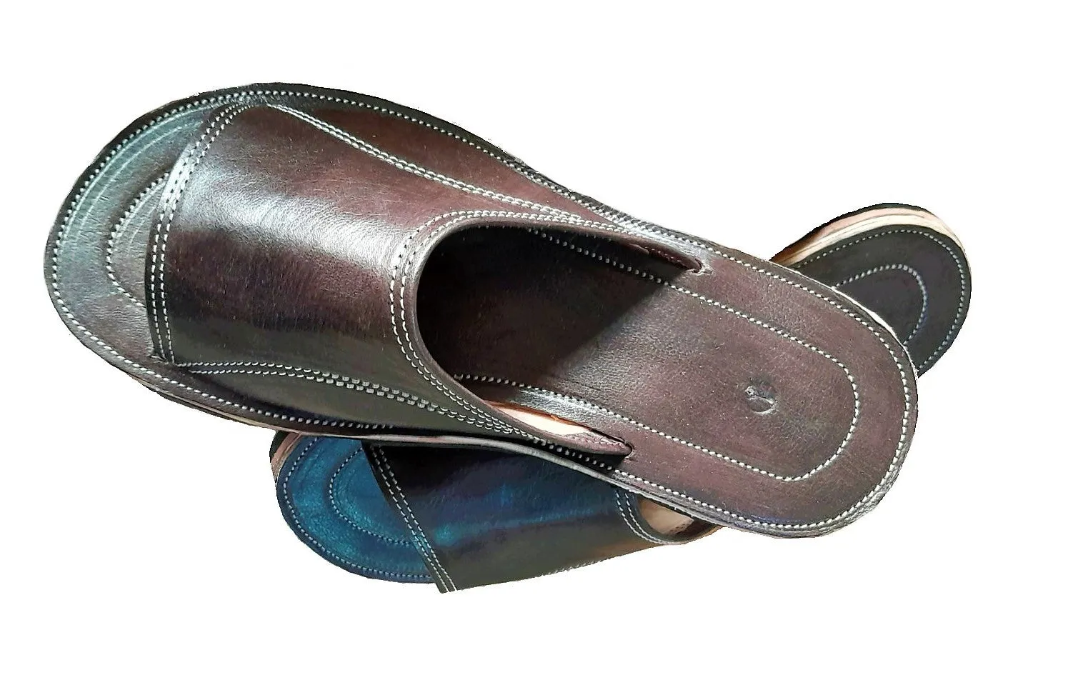 Mens Leather Sandal - Brown - Samir