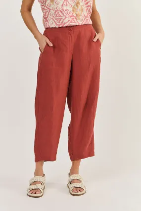 Naturals by O & J Linen Trousers - Cedar (GA524)