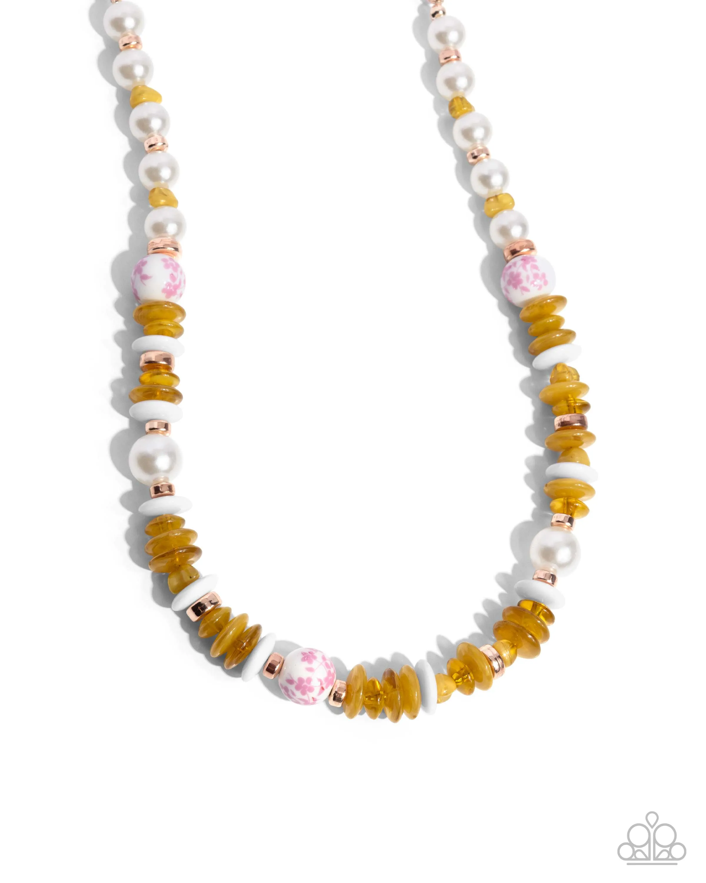 Necklaces Porcelain Pizzazz - Pink SET