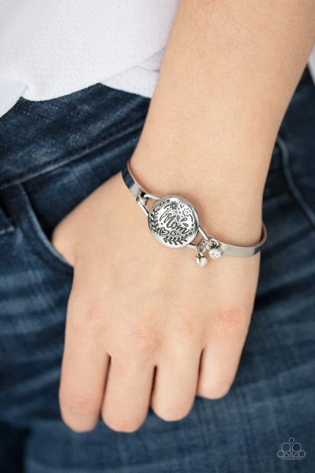 Paparazzi Bracelet ~ The Mom Life - Silver