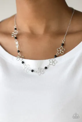 Paparazzi Necklace ~ Always Abloom - Black