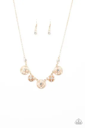 Paparazzi Necklace ~ Floral Florescence - Rose Gold