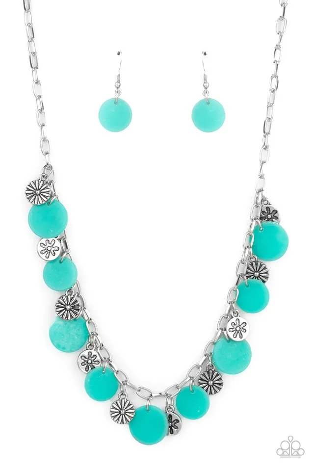 Paparazzi Necklace ~ Flower Powered - Blue