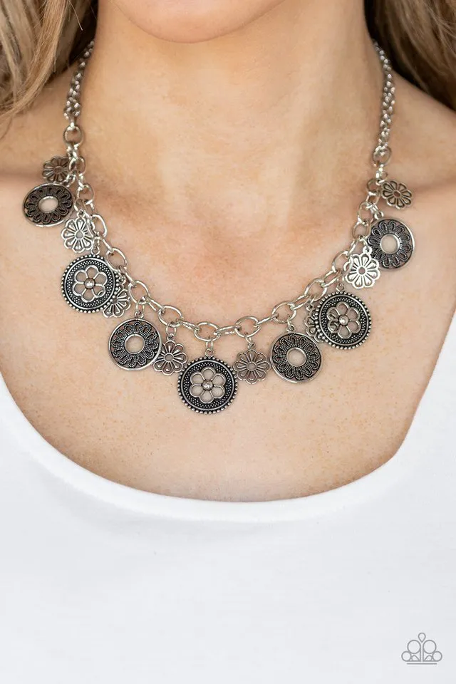 Paparazzi Necklace ~ Meadow Masquerade - Silver