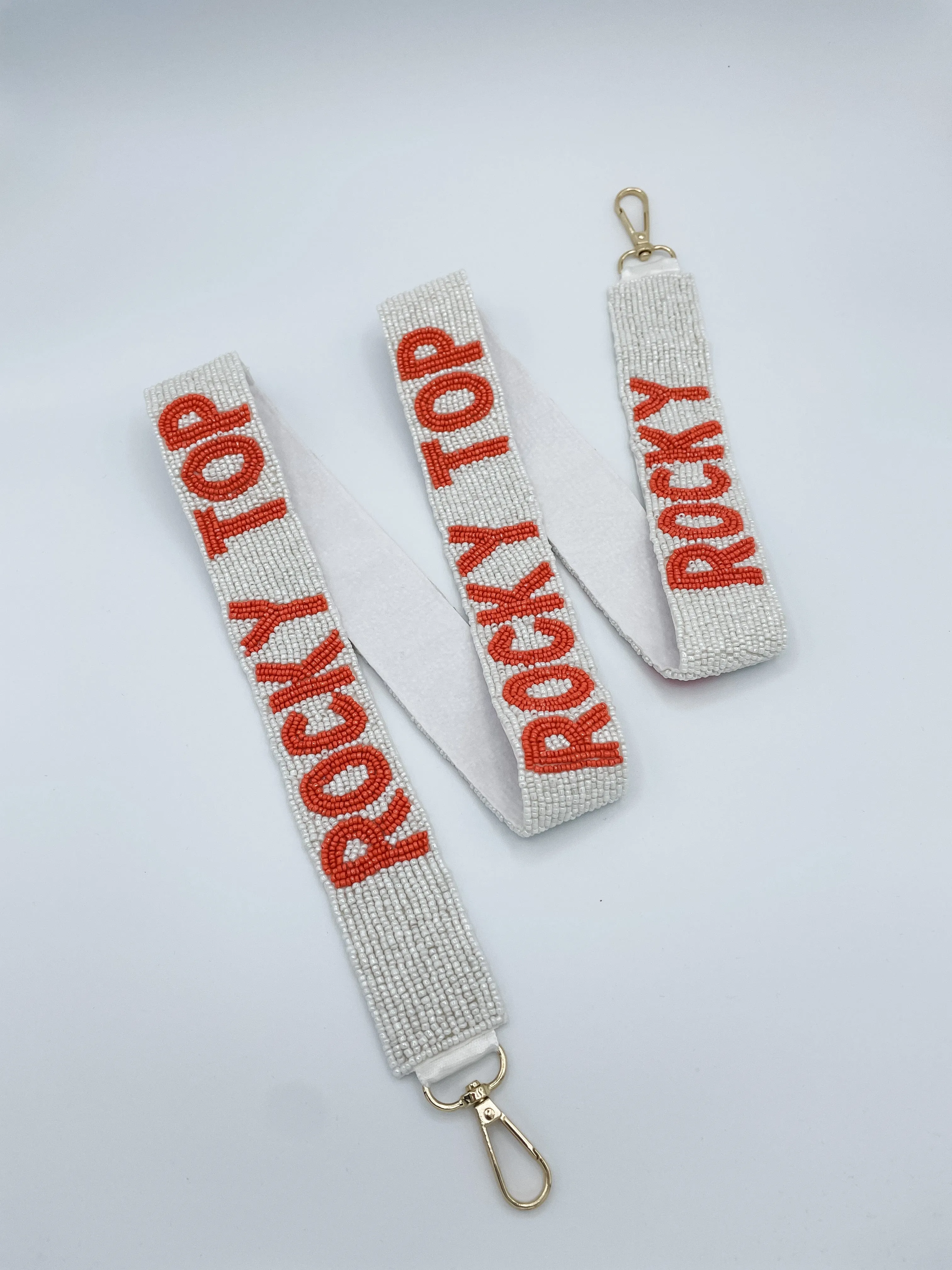 "Rocky Top" Guitar Strap for Handbags in Orange and White