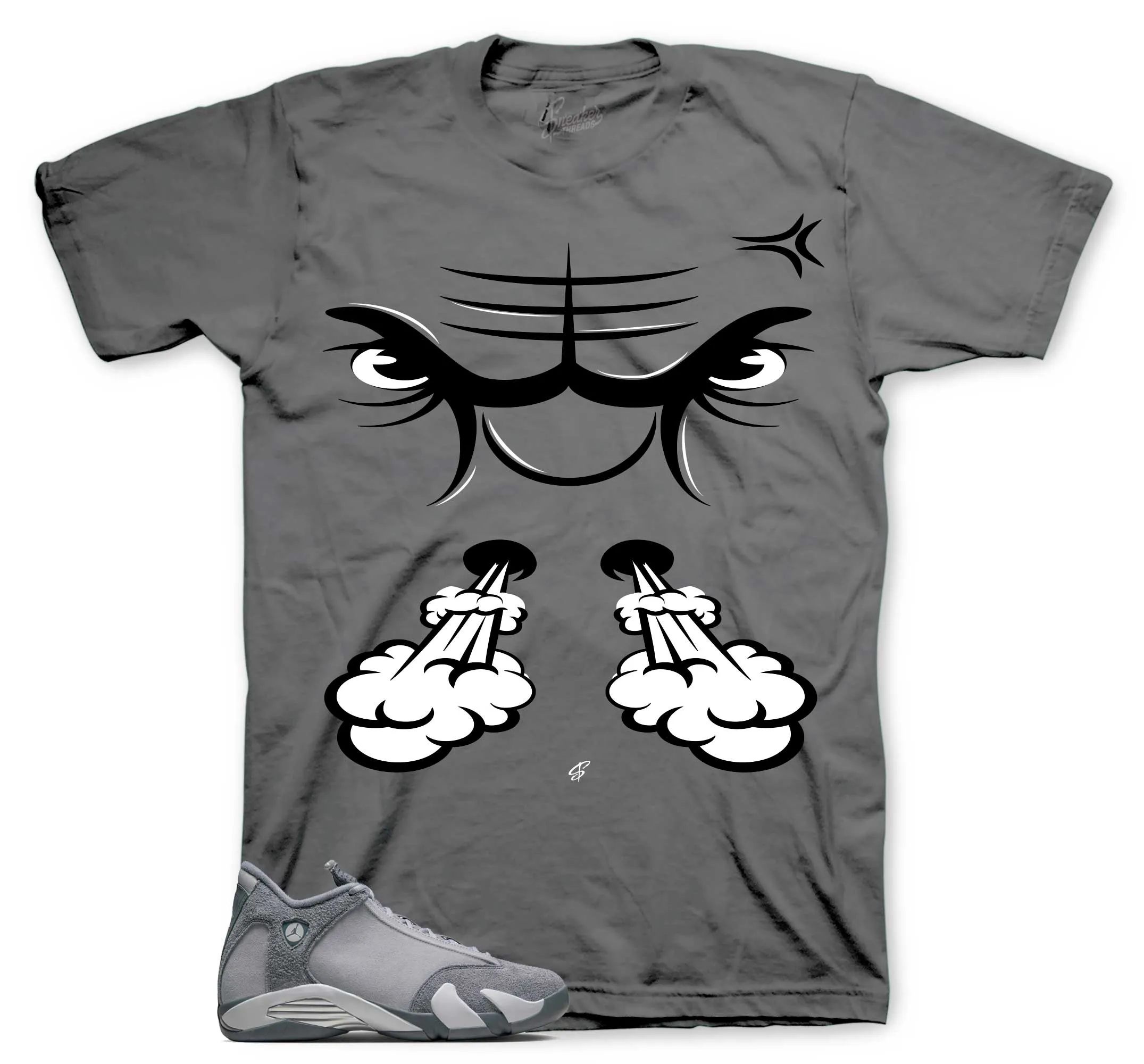 Retro 14 Flint Grey Raging Face Shirt