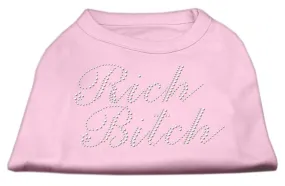 Rich Bitch Rhinestone Shirts Light Pink S (10)