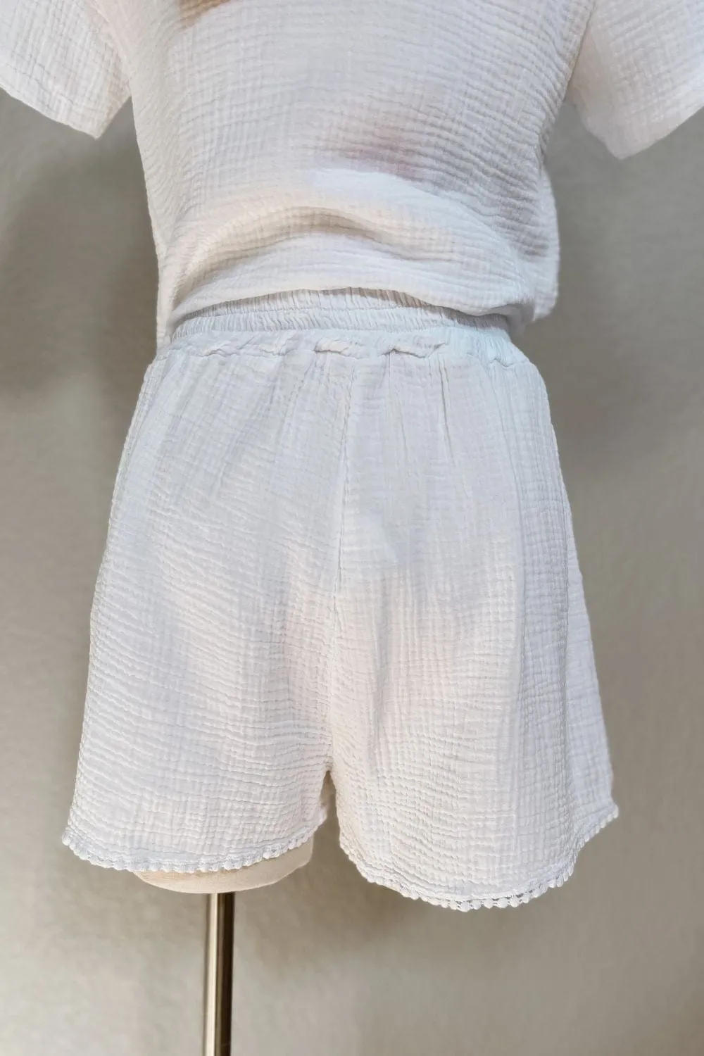 Saint Barths Italian White Cotton Gauze Shorts | Premium Quality & Stylish Comfort