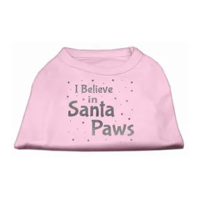 Screenprint Santa Paws Pet Shirt Light Pink XXXL (20)