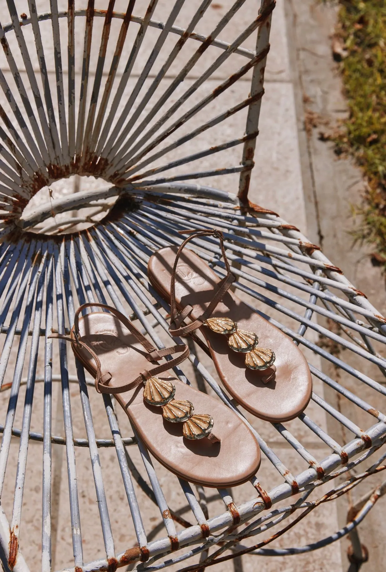 Seashells & Leather Sandals